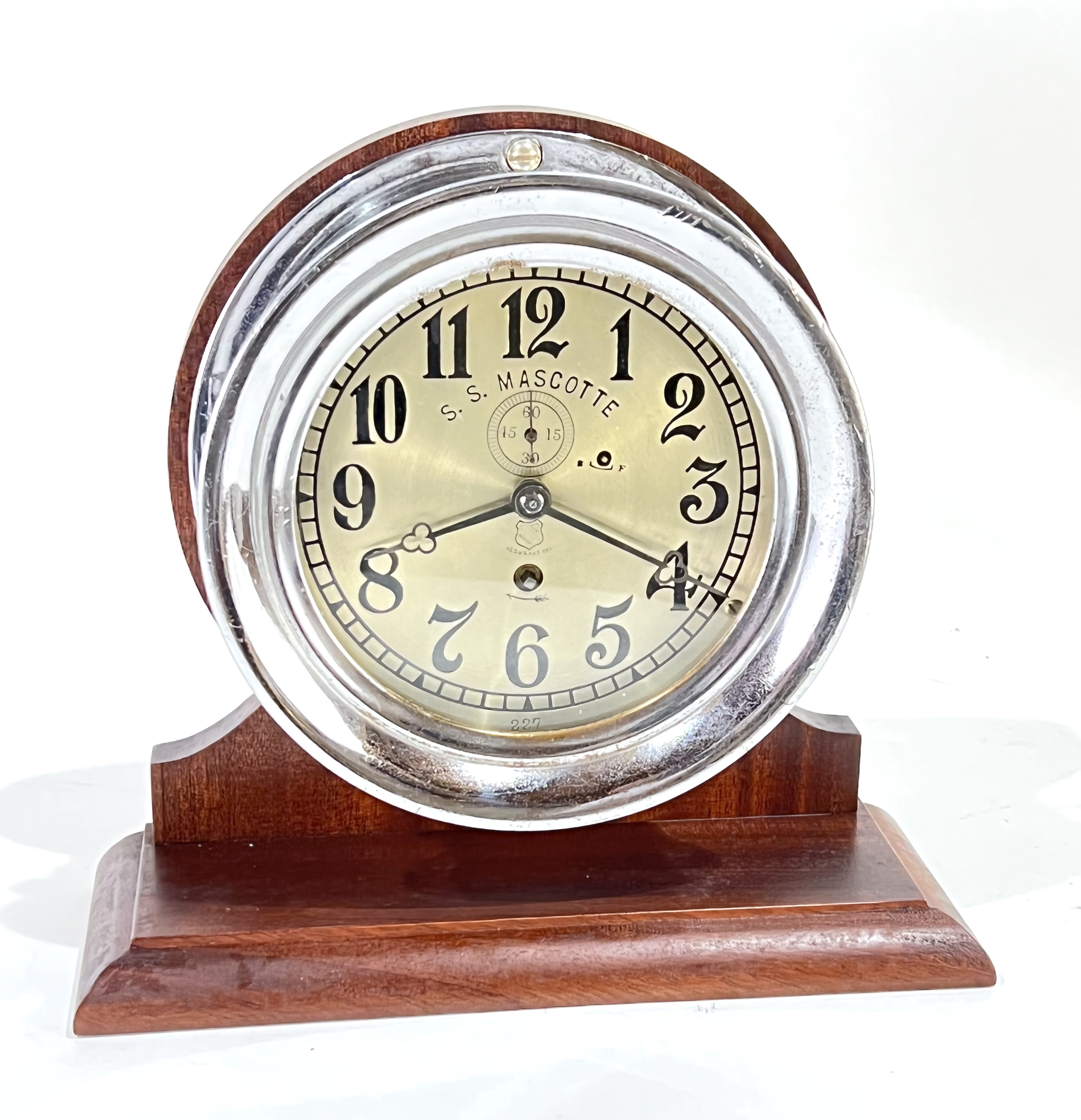 Harvard Clock Co. 6 inch Marine Clock for the SS Mascotte