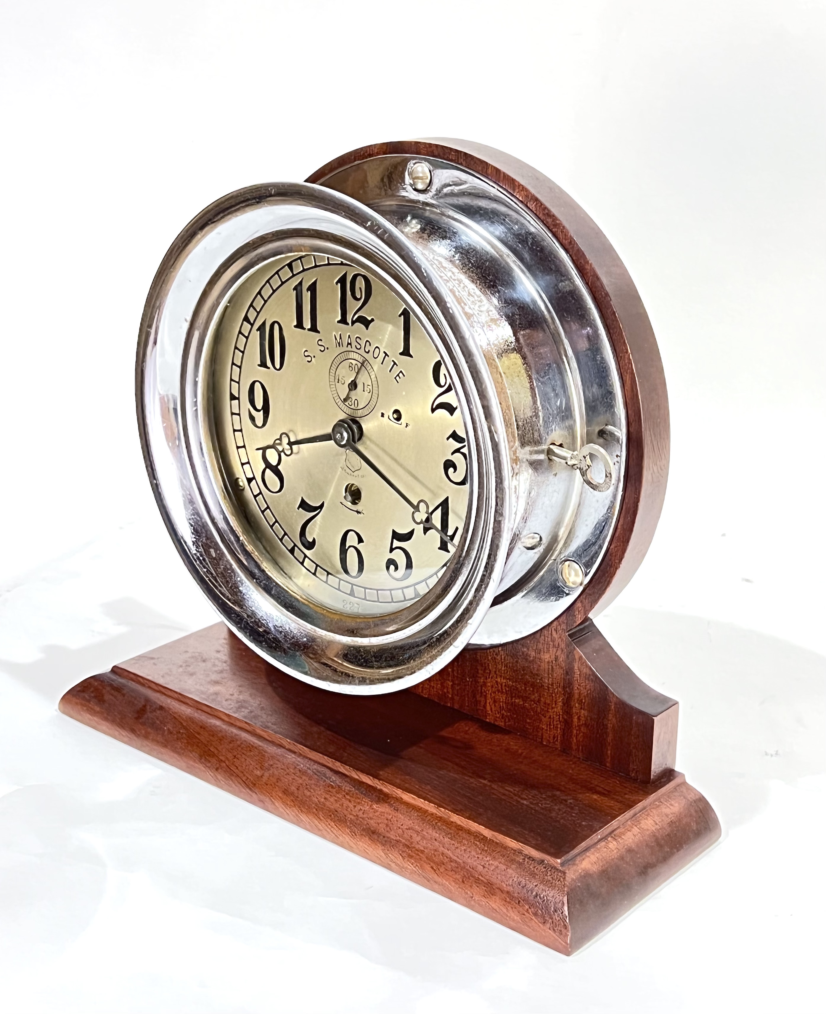 Harvard Clock Co. 6 inch Marine Clock for the SS Mascotte