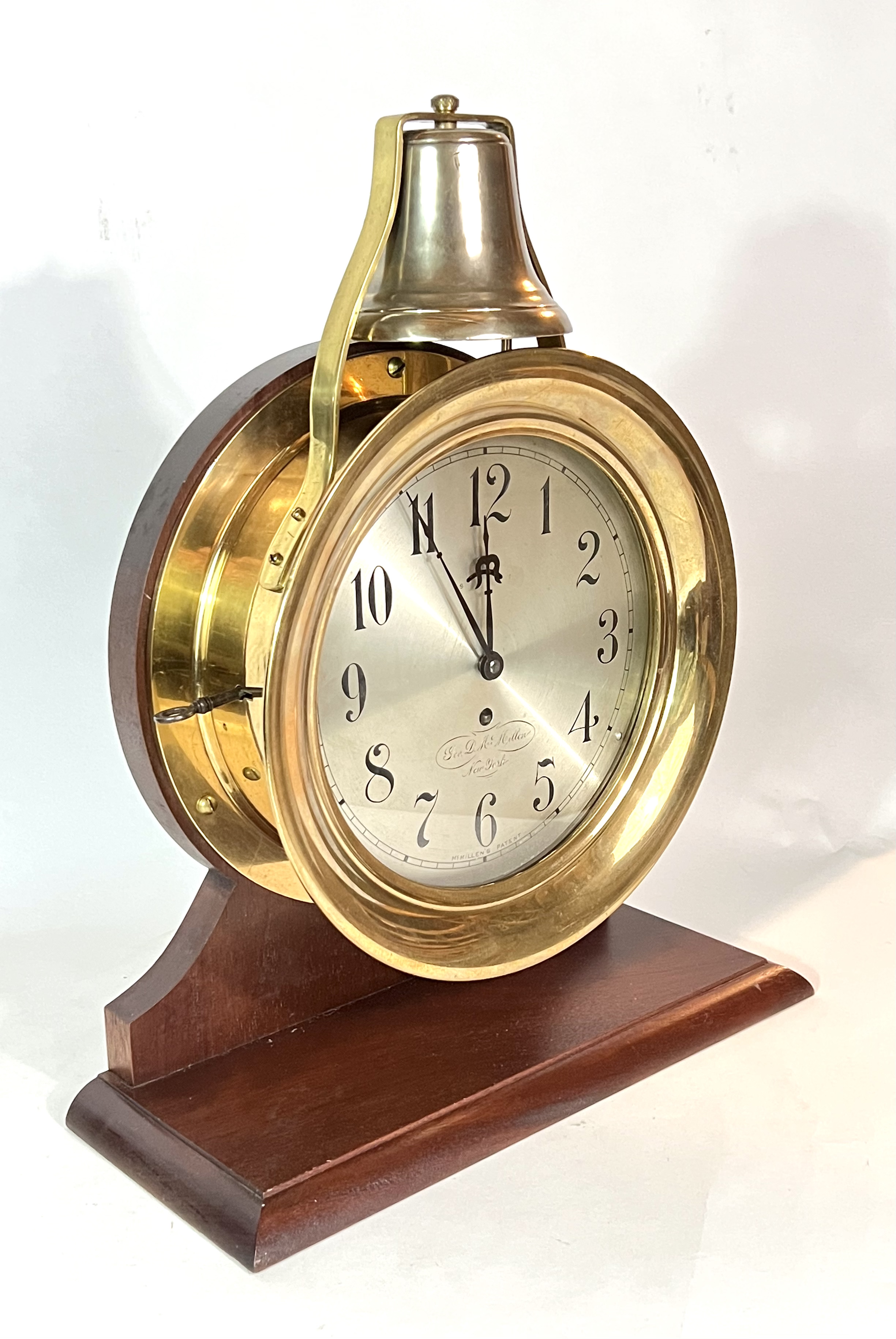Vermont Clock Co 8 1/2 inch Tandem Wind Ships Bell Clock