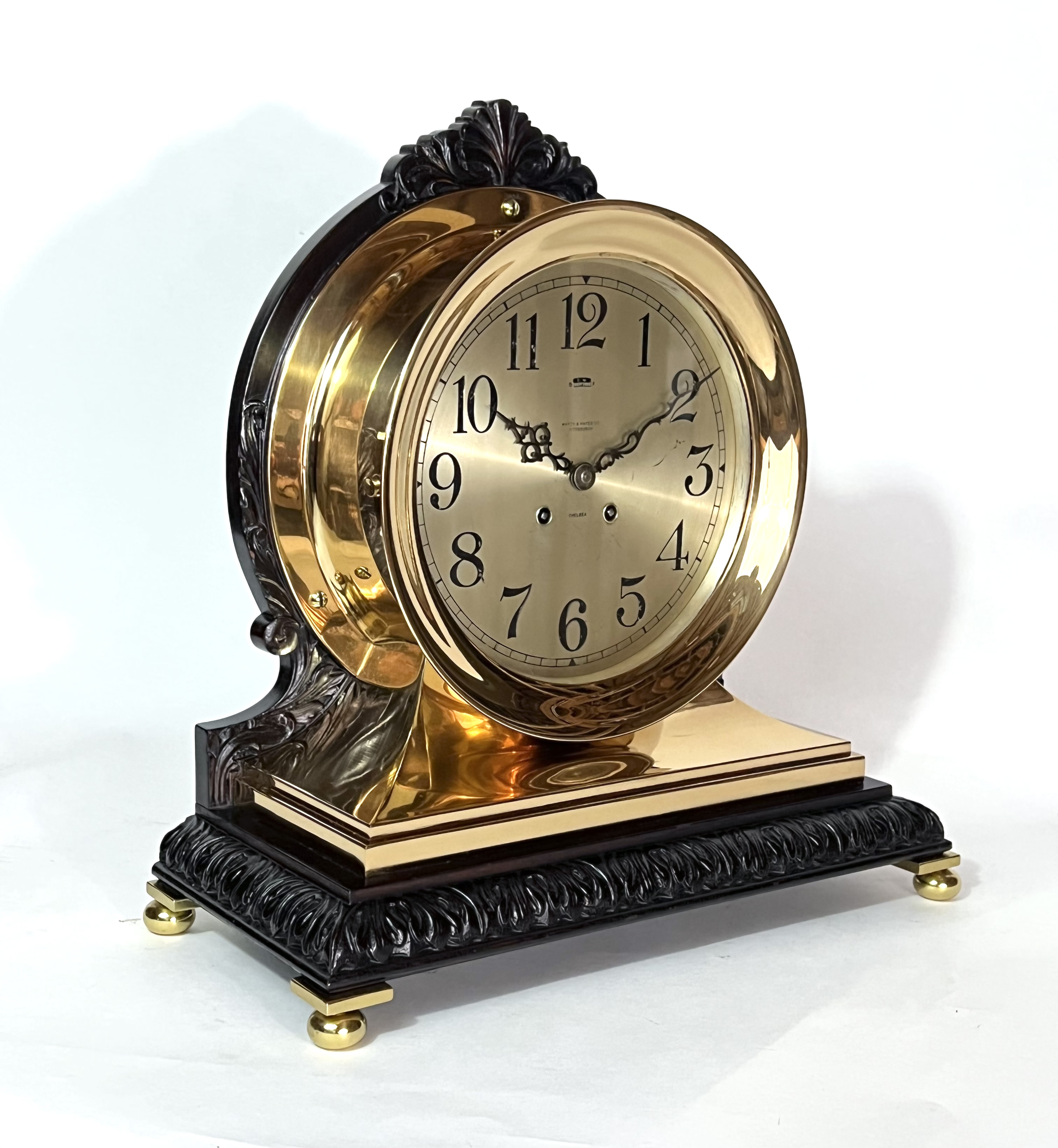 Chelsea 8 1/2 inch Carved Base No. 1 Clock