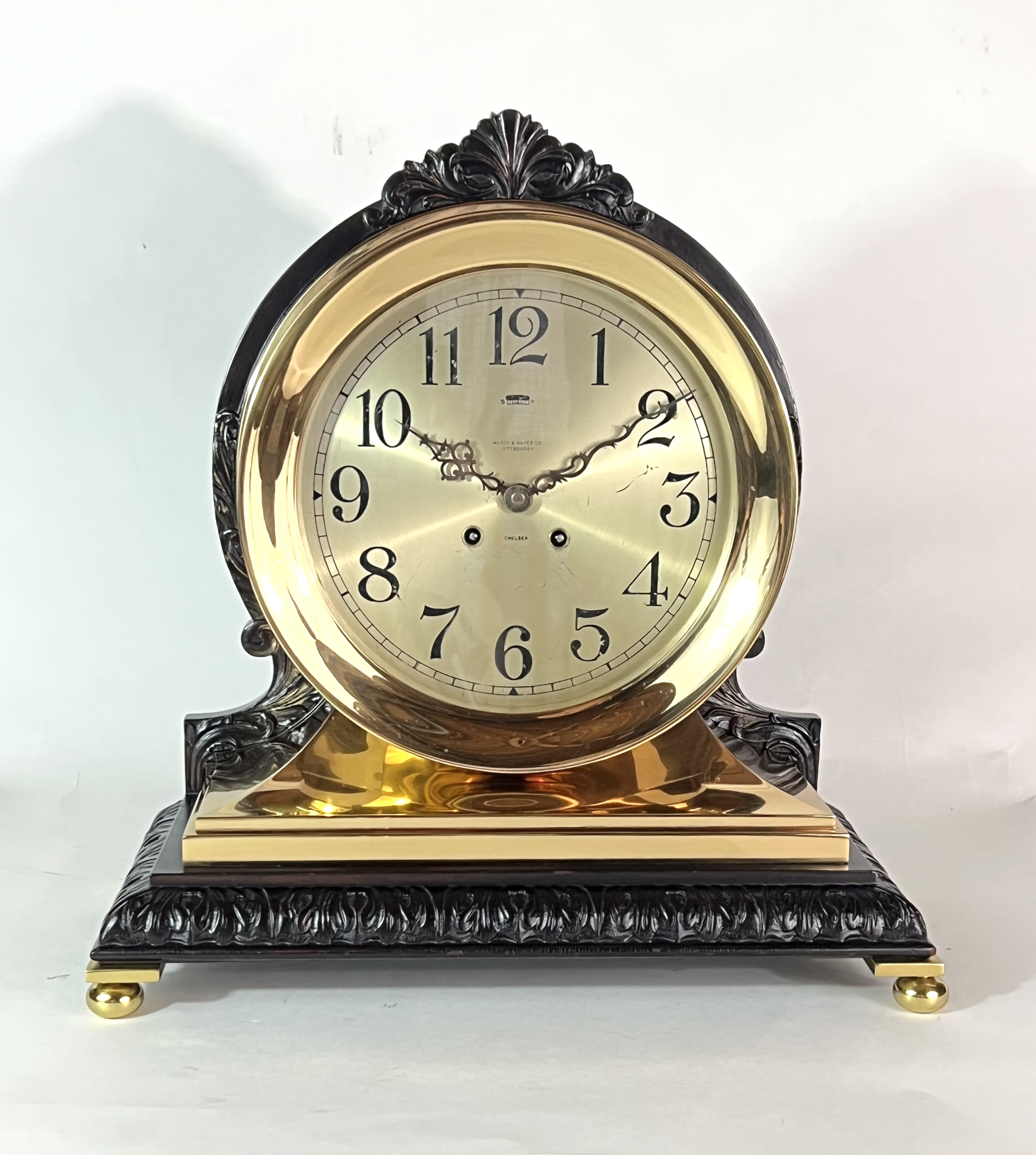 Chelsea 8 1/2 inch Carved Base No. 1 Clock
